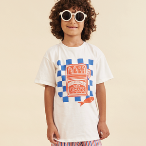 Camiseta para niño y niña estampado sardinas enlatadas
